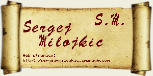 Sergej Milojkić vizit kartica